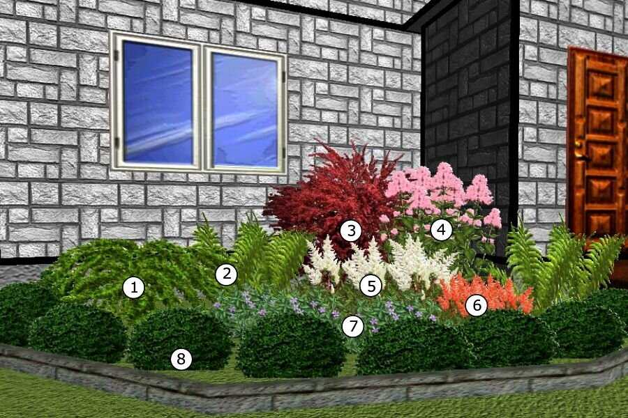 Как создать эффектную цветня перед домом с помощью плодовых кустарников