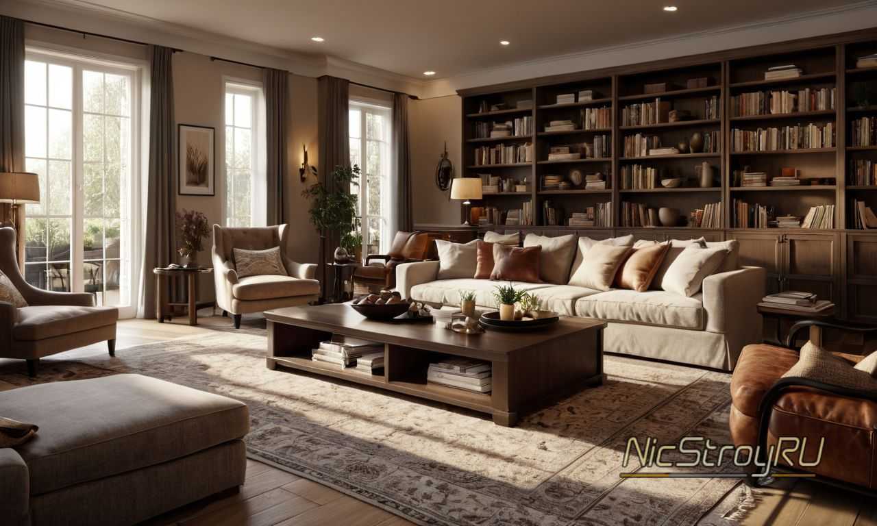 Размещение обуви и аксессуаров на открытых полках