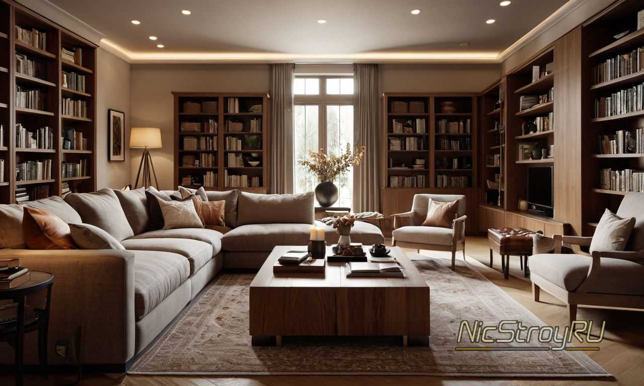 Угловые и П-образные диваны для просторных помещений