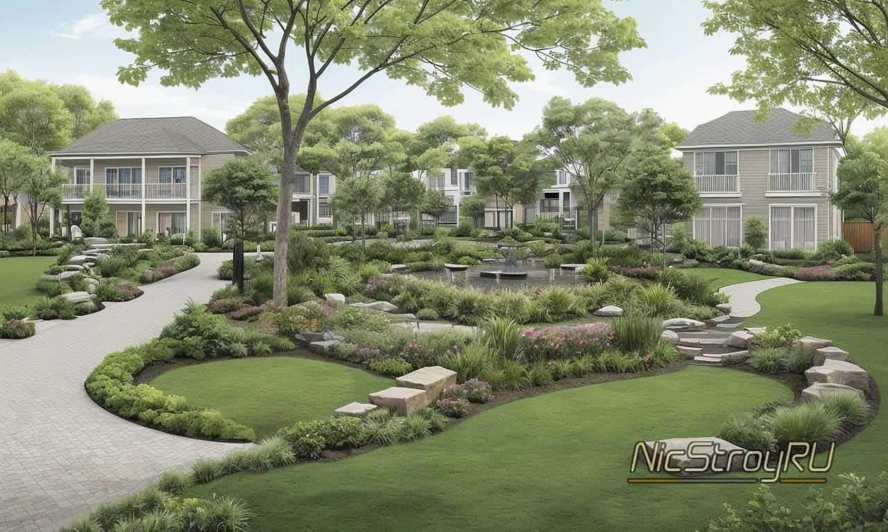 Сочетание вертикальных линий с мебелью и освещением