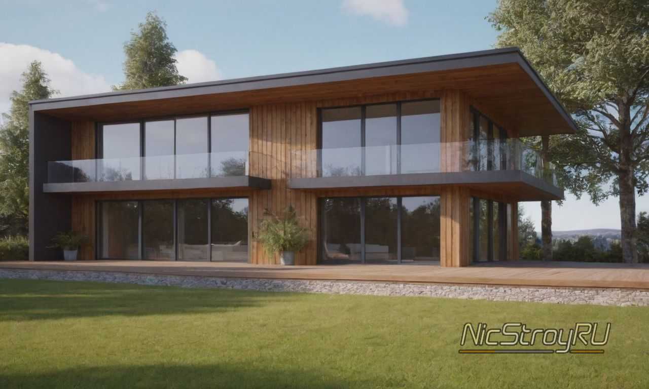 Имитация деревянной отделки на фасаде