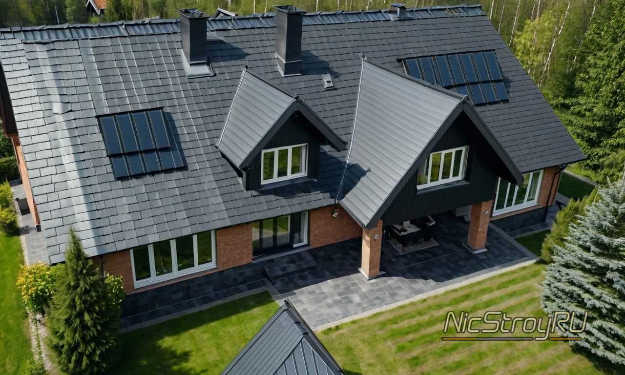 Установка кровли на гараже