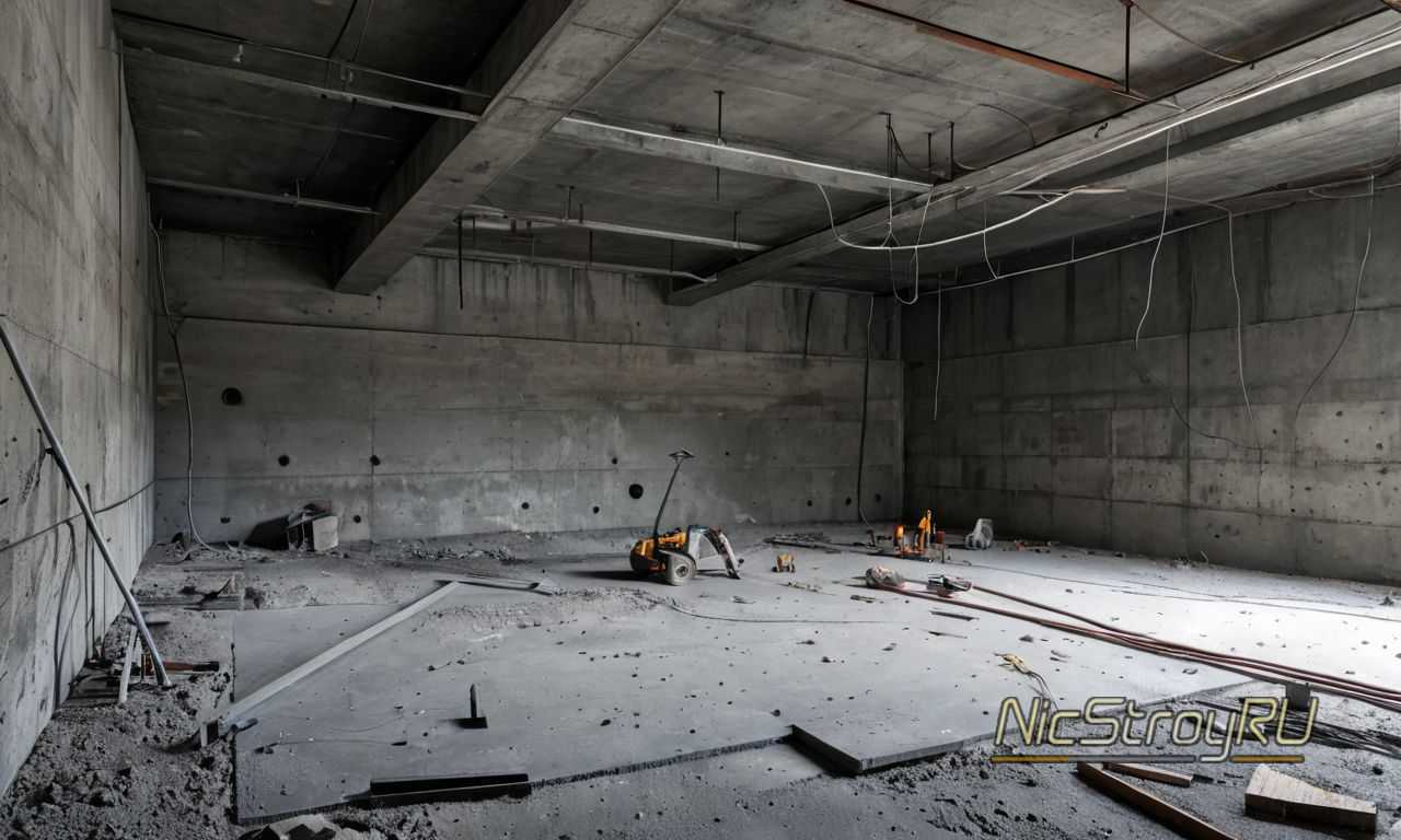 Установка временных распорок для сохранения геометрии