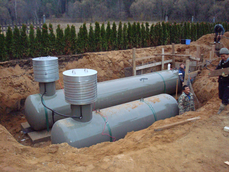 Система автономного газоснабжения на базе подземного резервуара для хранения газа - газгольдера