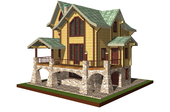 Типовые проекты деревянных домов из бруса