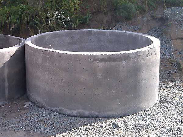 Элементы колодца из бетона