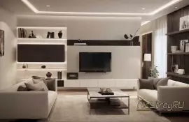 Массивная мебель в больших апартаментах