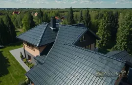 Монтаж водосточной системы с несколькими воронками