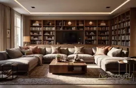 Как выбрать мебель для гостиной с двумя окнами