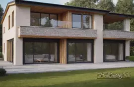 Фасадная отделка с имитацией песчаника и камня